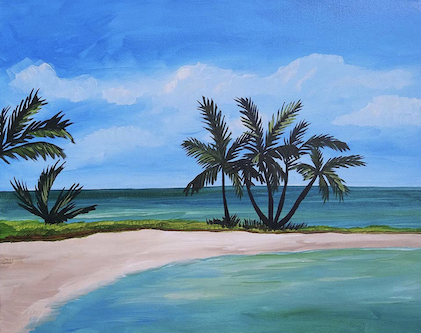 Palms on the Ocean Painting Classes San Diego CourseHorse